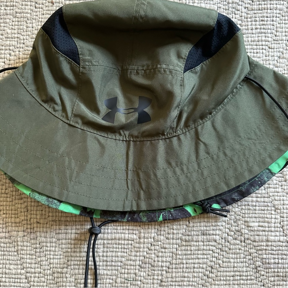 Under Armour Warrior 2.0 Reversible Bucket Hat - olive green/bright green-black - Picture 4 of 4